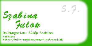 szabina fulop business card