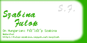 szabina fulop business card